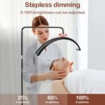 Moonlight Lamp - Maan Lamp - Stalamp Salon - Salon Verlichting - Wimperstylist Lamp - Behandel Lamp - Met Telefoonhouder - Dimbaar - Zwart - 180 cm - Afbeelding 3