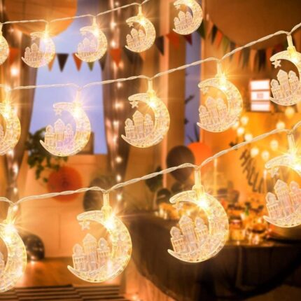 4 m Ramadan lichtsnoer met 20 LEDs - Eid Mubarak decoratie en nachtlampjes voor binnen en buiten