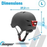 Fietshelm Volwassenen - LED Verlichting - Maat L- 56-60 cm - Fietshelm Dames - Fietshelm Heren - Fiets helm Elektrische Fiets - Bike Helmet - Ook als Fatbike & Skate Helm - Afbeelding 4
