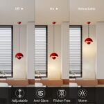 Hanglampen Eetkamer Modern E27 Plafondlamp voor Woonkamer Slaapkamer Badkamer Rood - Afbeelding 2