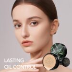 CC Crème Air Cushion Foundation Water Feeling Flawless BB Cream Hydraterende Oliecontrole, Duurzaam, Licht Huidverzachtende Natuurlijke Concealer (#01 Ivoor, 25ml) - Afbeelding 4