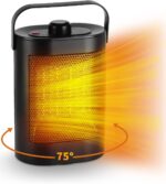 Elektrische kachel, keramische draagbare ventilatorkachel met oververhittings- en kantelbeveiliging.