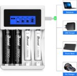 Batterijlader - Batterij oplader voor AA en AAA - 4 Slots Batterijlader-Batterijlader met batterijniveau-indicator - NiCd NiMh-batterijlader - Afbeelding 3
