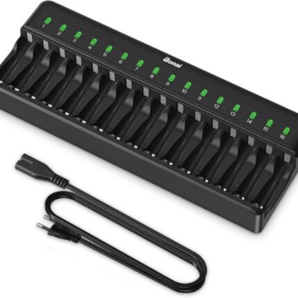 16-slot batterij oplader voor AA AAA C D Ni-MH Ni-CD en onafhankelijk opladen