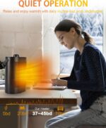 Elektrische kachel, keramische draagbare ventilatorkachel met oververhittings- en kantelbeveiliging. - Afbeelding 6