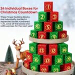 Adventskalender met kerstbloemenboeketten - Stel je eigen bloemstuk samen voor volwassenen, 24 dagen aftellen, een perfect cadeau voor kerstversiering en feestvreugde. - Afbeelding 7