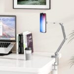 Verstelbare iPad-houder voor in bed - 360 graden draaibaar - Aluminium tabletstandaard - Compatibel met iPad Pro, Galaxy Tab, Huawei Mediapad tablet holder for bed - Afbeelding 4